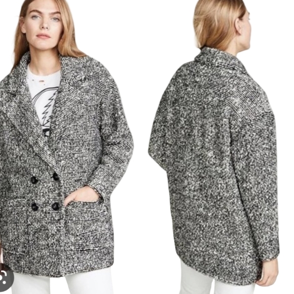 HATCH Maternity Tweed Coat - Picture 4 of 15